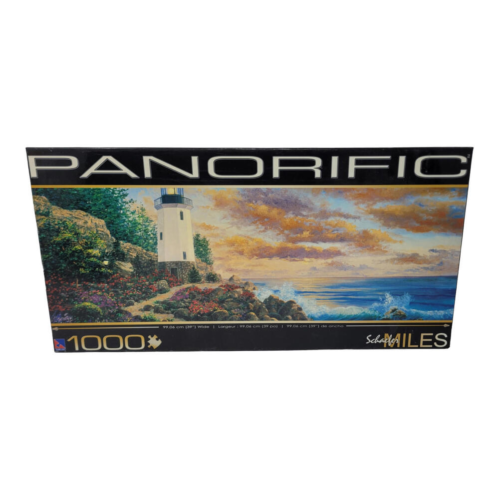 Lighthouse Ocean Panoramic Miles 1,000 Pc39" X 15" Jigsaw Puzzle by Schaffer New
